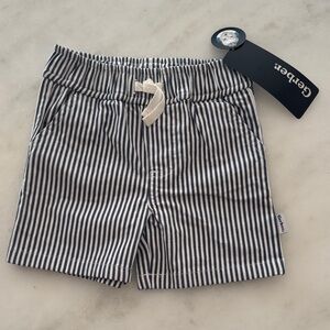 Gerber Navy and White Striped Kids Shorts